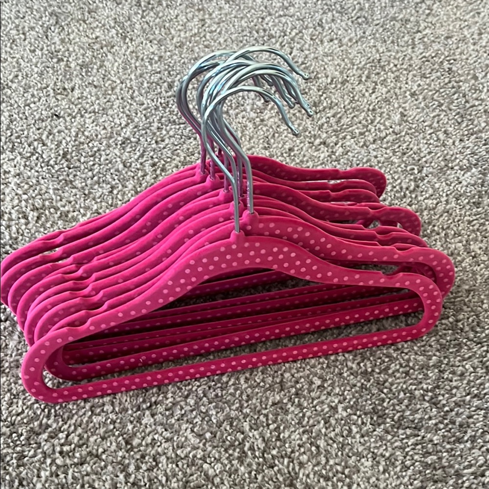 Set of Pink Polka Dot Hanger (10 hangers)